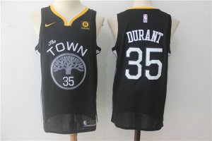 35 Durant 2017-18 Season Warriors Maillot Noir